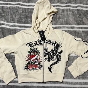 Ed hardy zip up hoodie